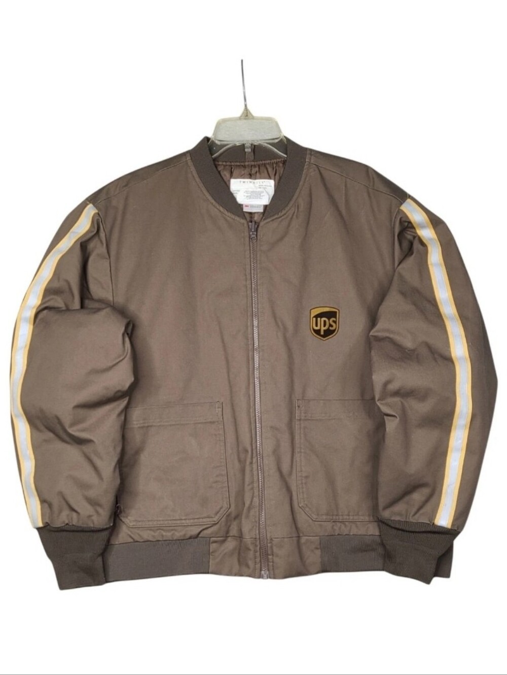UPS Postal Uniform Jacket Twinhill 3M Thinsulate XL Quilted Brown Workwear